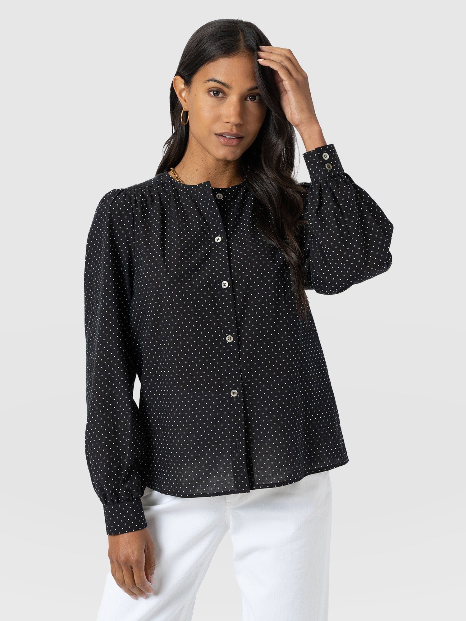 Amelie Blouse - Polka Dot - Women's Blouses | Saint + Sofia® EU